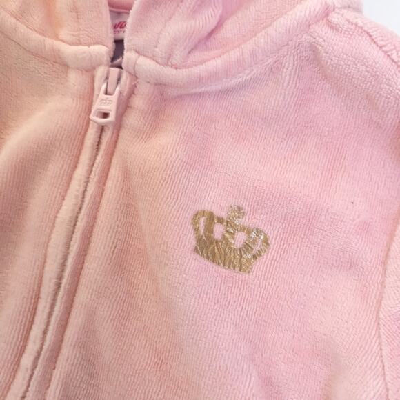 Juicy Couture Hoodie Girls Sz 3T Pink Terry Cloth Y2K - Picture 2 of 6